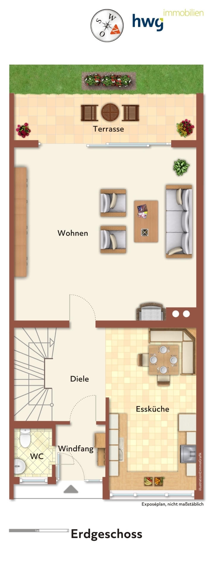Erdgeschoss Reihenhaus Hattingen