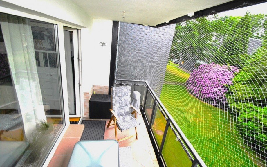 Balkon mit Gartenblick Etagenwohnung Heiligenhaus