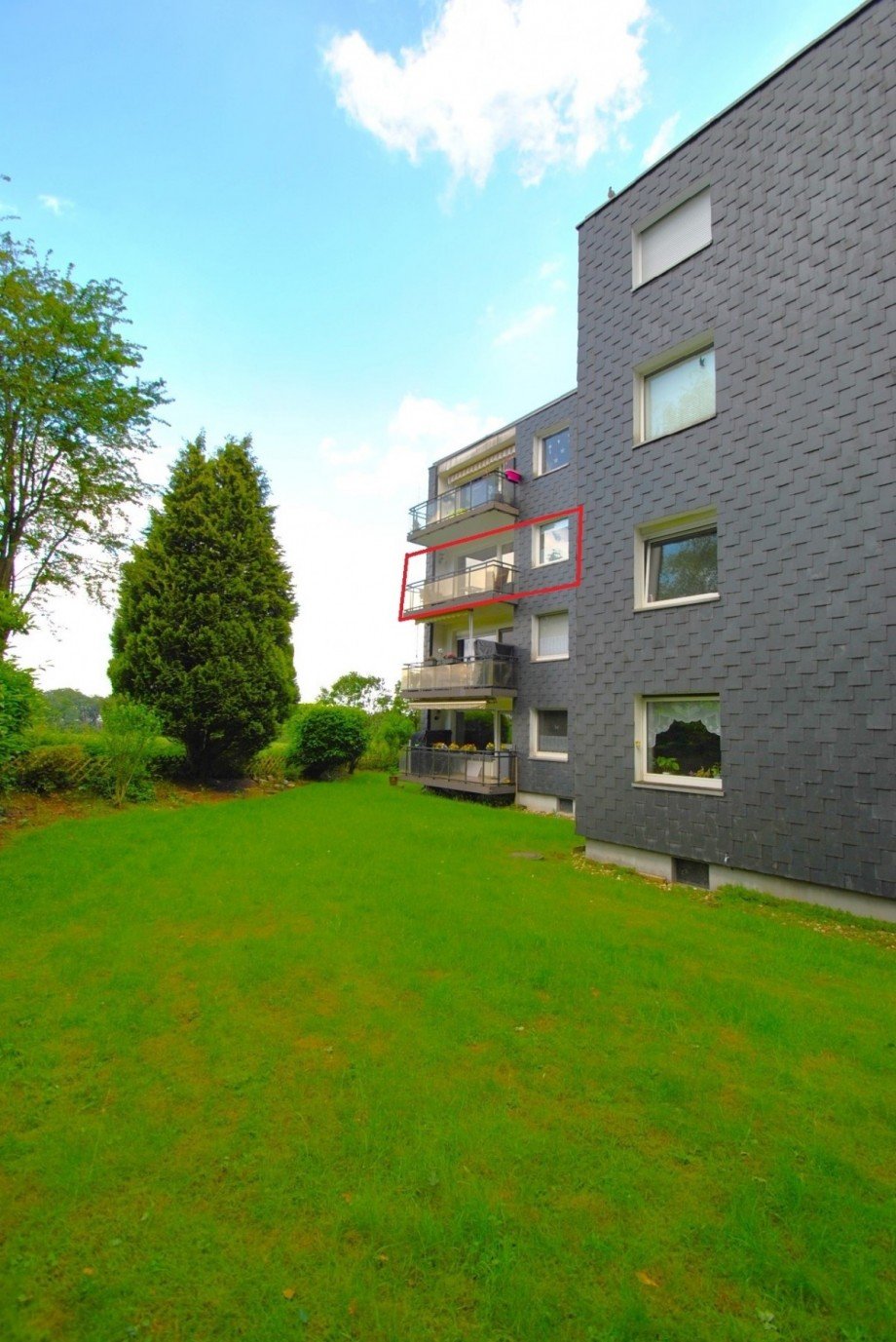 Wohnungsansicht mit S�dwest-Balkon Etagenwohnung Heiligenhaus