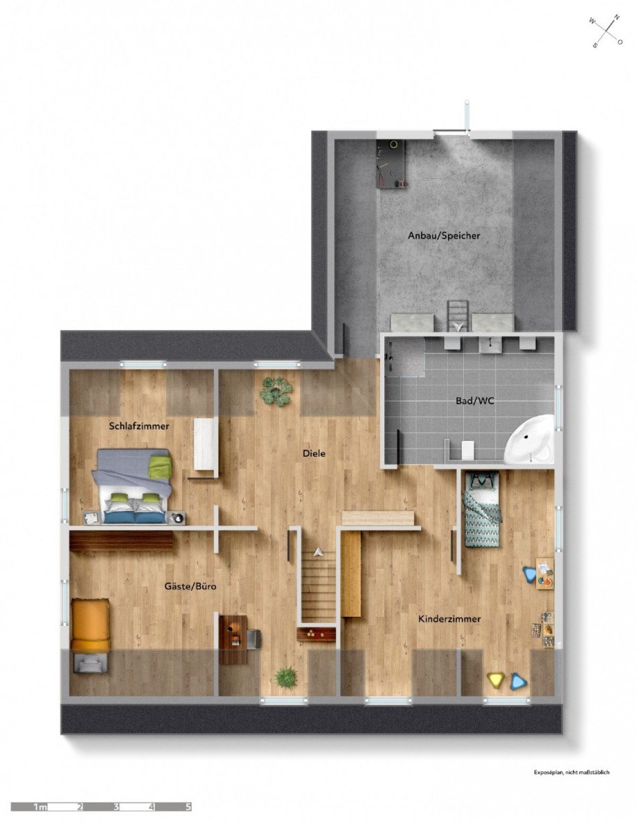 Dachgeschoss Einfamilienhaus Hattingen