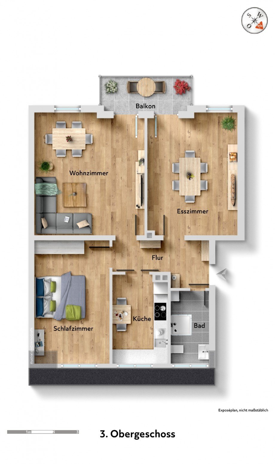 Grundriss Etagenwohnung Hattingen