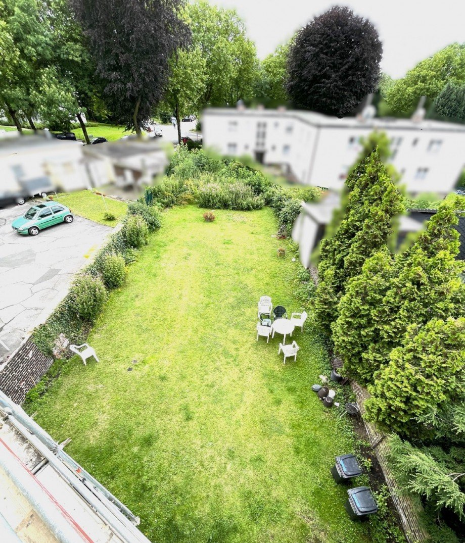 Garten Draufsicht Mehrfamilienhaus Bochum