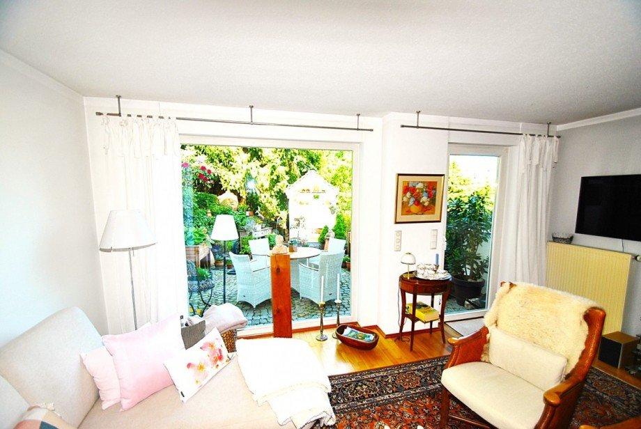 Wohnzimmer zum Garten Reiheneckhaus Wuppertal