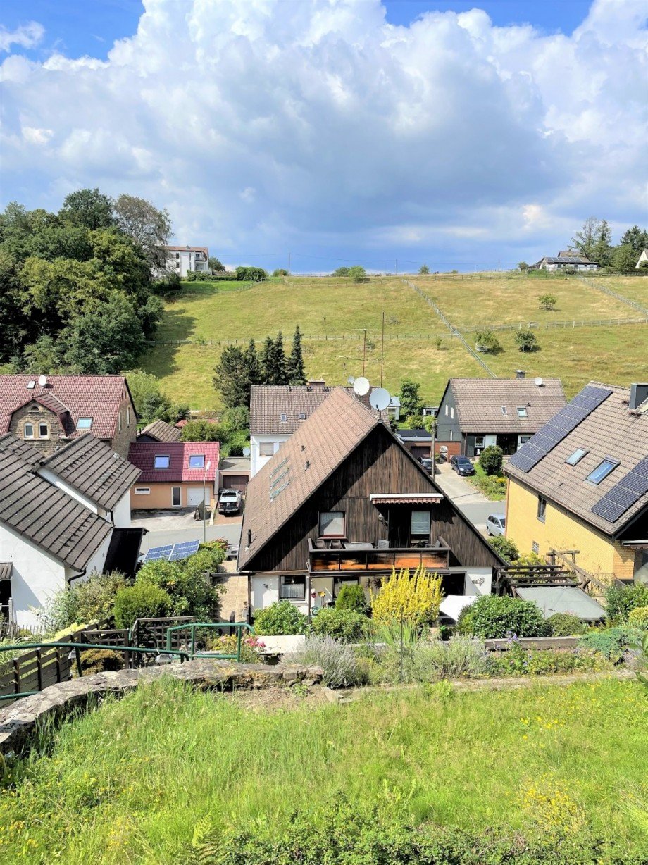 Aussicht vom Gartenhaus Dachgeschosswohnung Hattingen
