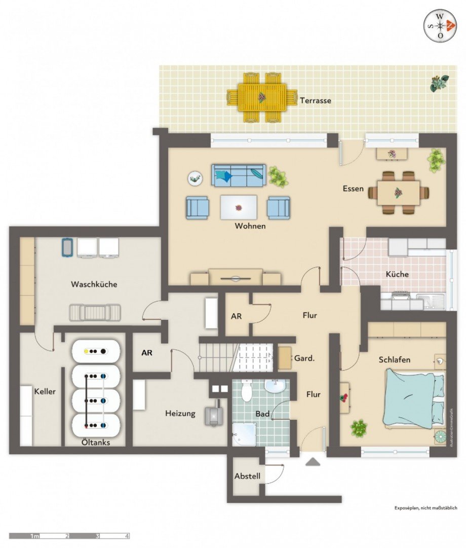 Gartengeschoss Einfamilienhaus Wuppertal