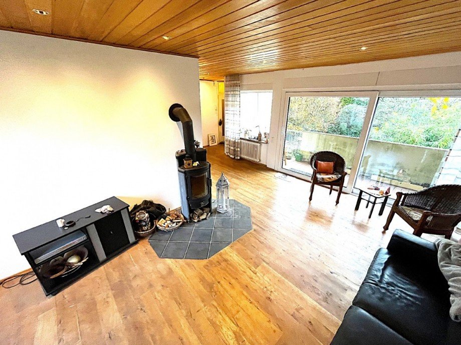 Wohnzimmer OG mit S�dbalkon Zweifamilienhaus Wuppertal