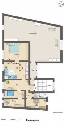 Grundriss Hattinger S�dstadtflair mit variantenreicher Altbausubstanz und Entwicklungspotential f�r Kenner!